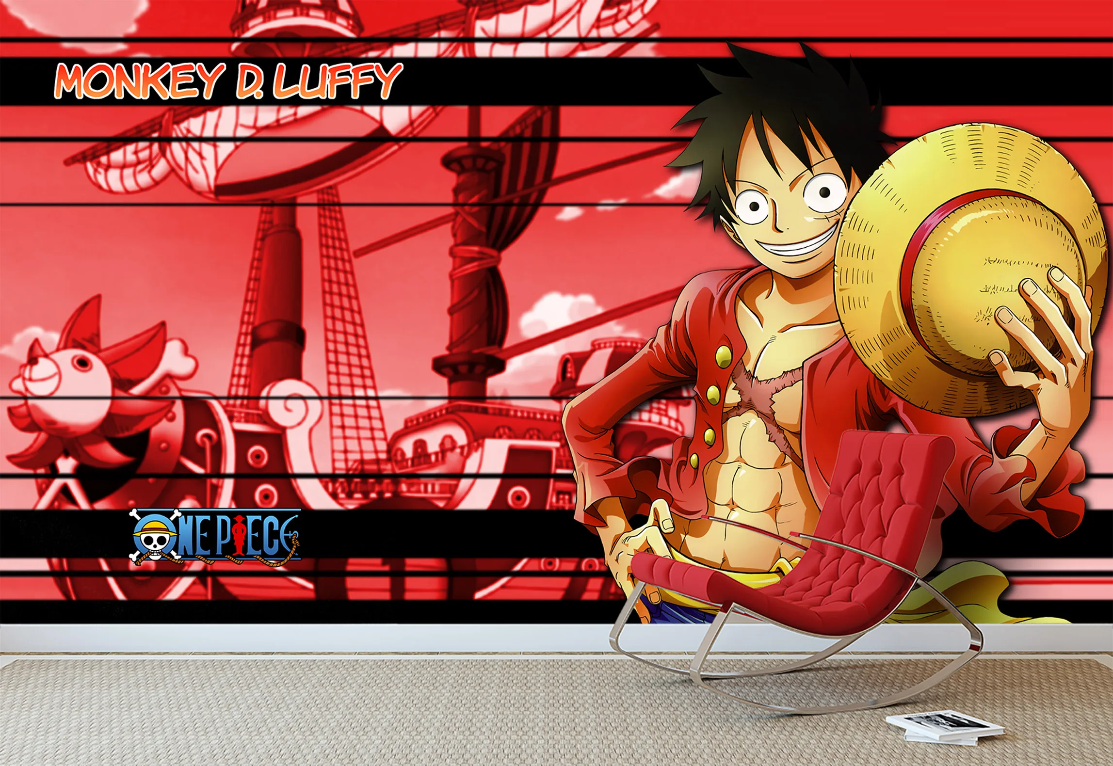 [Самоклеящиеся] 3D Onepiece 2512 японское аниме настенная бумага роспись фото