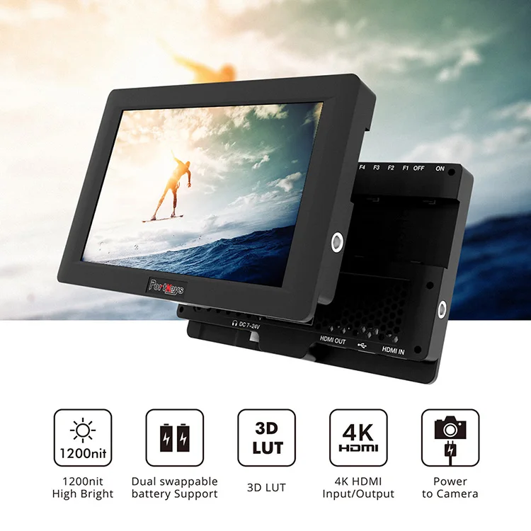 PortKeys HH7 1200nit дневной 7 дюймов 3D LUT 4 K HDMI сигнала на Камера подал монитор с гистограммы монитор для dslr камеры