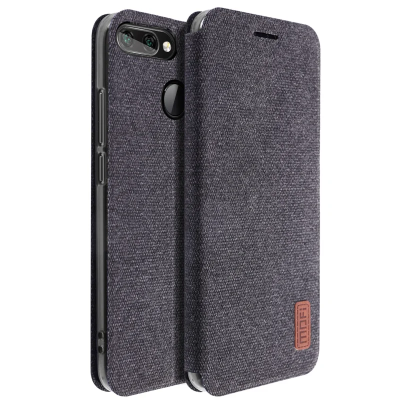 black Чехол-книжка для xiaomi mi 8 lite, силиконовый тканевый чехол для xiaomi mi 8 lite mi 8 x, чехол capas kickstand MOFi, чехол для xiaomi mi 8 pro - Цвет: black