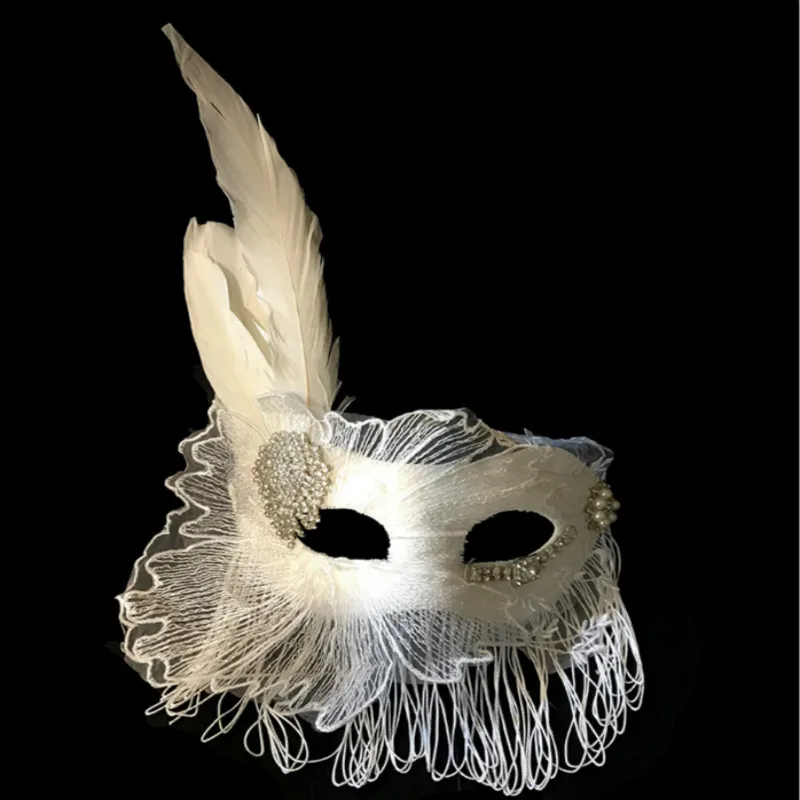 Венеция высокого класса перо мягкая пряжа Танцевальная Маска Хэллоуин маска для
