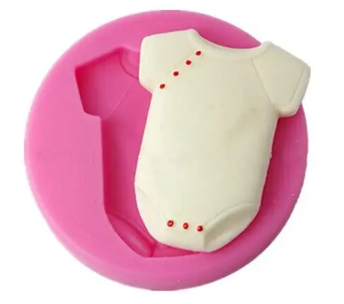 

Baby clothes T-shirt Silicone Fondant Cake Mold Gum Chocolate Mould Decorating Baking Tool