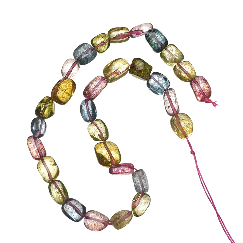 Размер для 10-15 мм разноцветные каменные бусины турмалиновых кристальных бусин