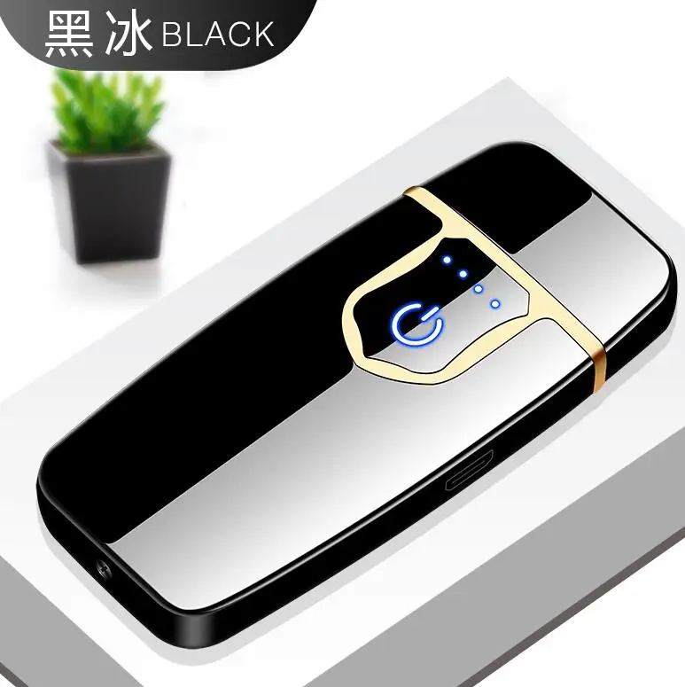 2 Сенсорный экран, электронное зажигание, электрическая ультратонкая usb зарядка, зажигалка, горячий провод, ветрозащитная зарядка, электрическая зажигалка - Цвет: 2