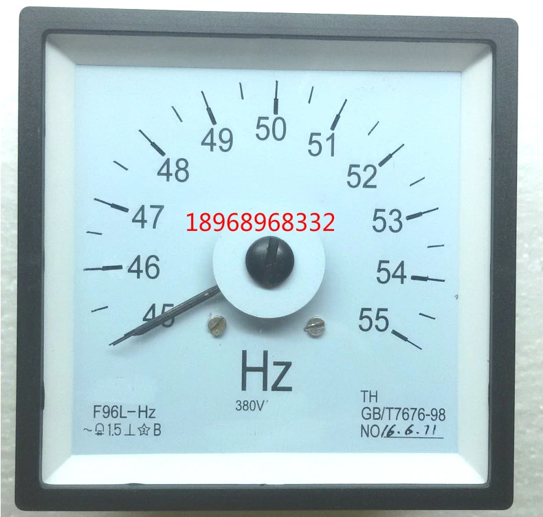 

Arabic Numerals 45-55Hz 45-55 HERTZ Frequency Panel Meter AC 220V F96 96*96mm