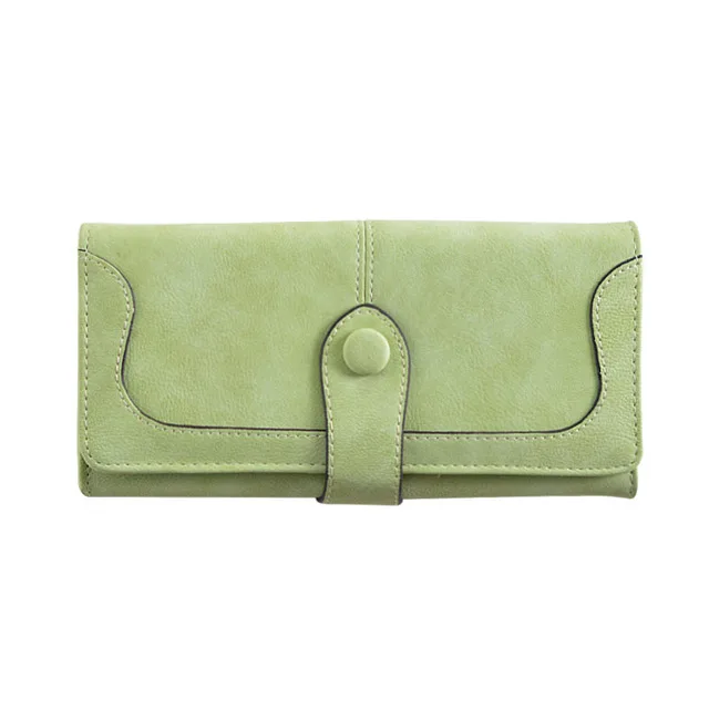 A-774-Light-green Женские кошельки, длинный кожаный кошелек на молнии для кредитных карт, женский большой кошелек, сумка для денег, сумочка, новинка - Цвет: A-774-Light-green