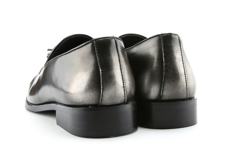 Men Genuine Cow Leather Dress Shoe Design Brand Shoes Male Classic Tassel Brogue Shoe Mans Footwear Formal Wedding Bullock Shoes