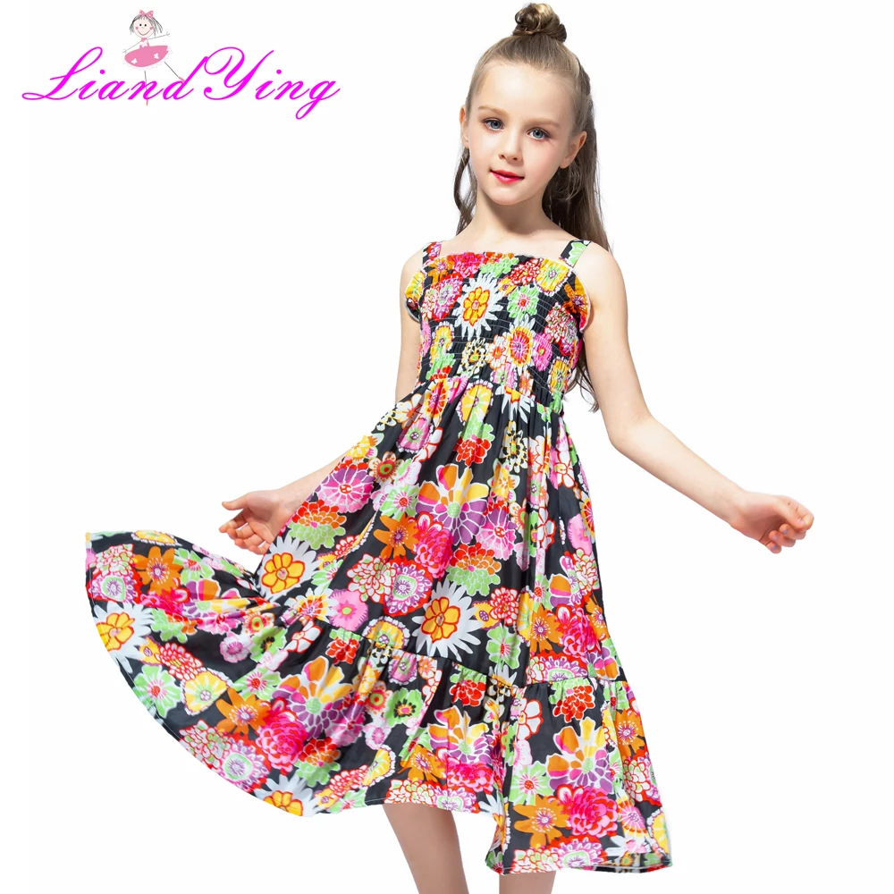2022 Brand Bohemia Children Dress Girls Summer Floral Party Dresses Toddler Clothing Kids 7 10 12 Years Old For Baby | Детская одежда и