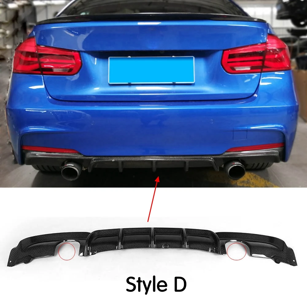 Диффузор для заднего бампера из углеродного волокна F30 BMW 320i 328i 320d 325d M tech sport