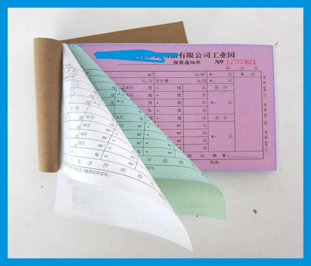 Carbonless Paper Hotel Bill Receipt Printing /MOQ 10 books