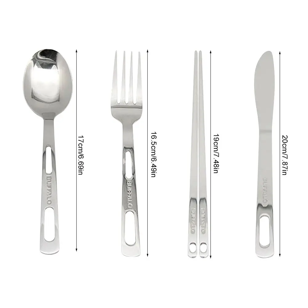 

14Pcs/Set Stainless Steel Cutlery Tools Outdoor Camping Flatware Set Fork/Spoon/Knife/Chopsticks Pocket Utensils Picnic Tablewar