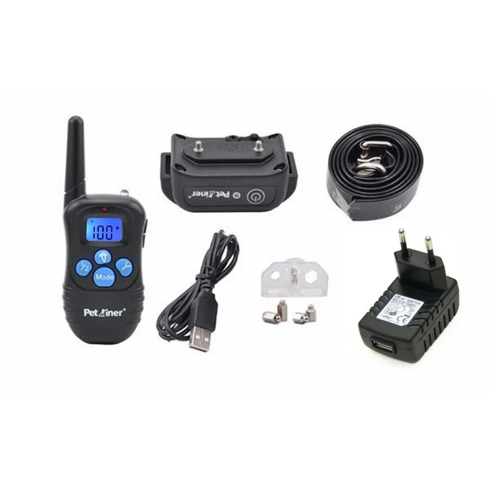 

Blue LCD Pet Dog Training Collar Electric Shock Vibra Remote Control Anti Bark Eelctric Shock Petrainer E998DBB-1
