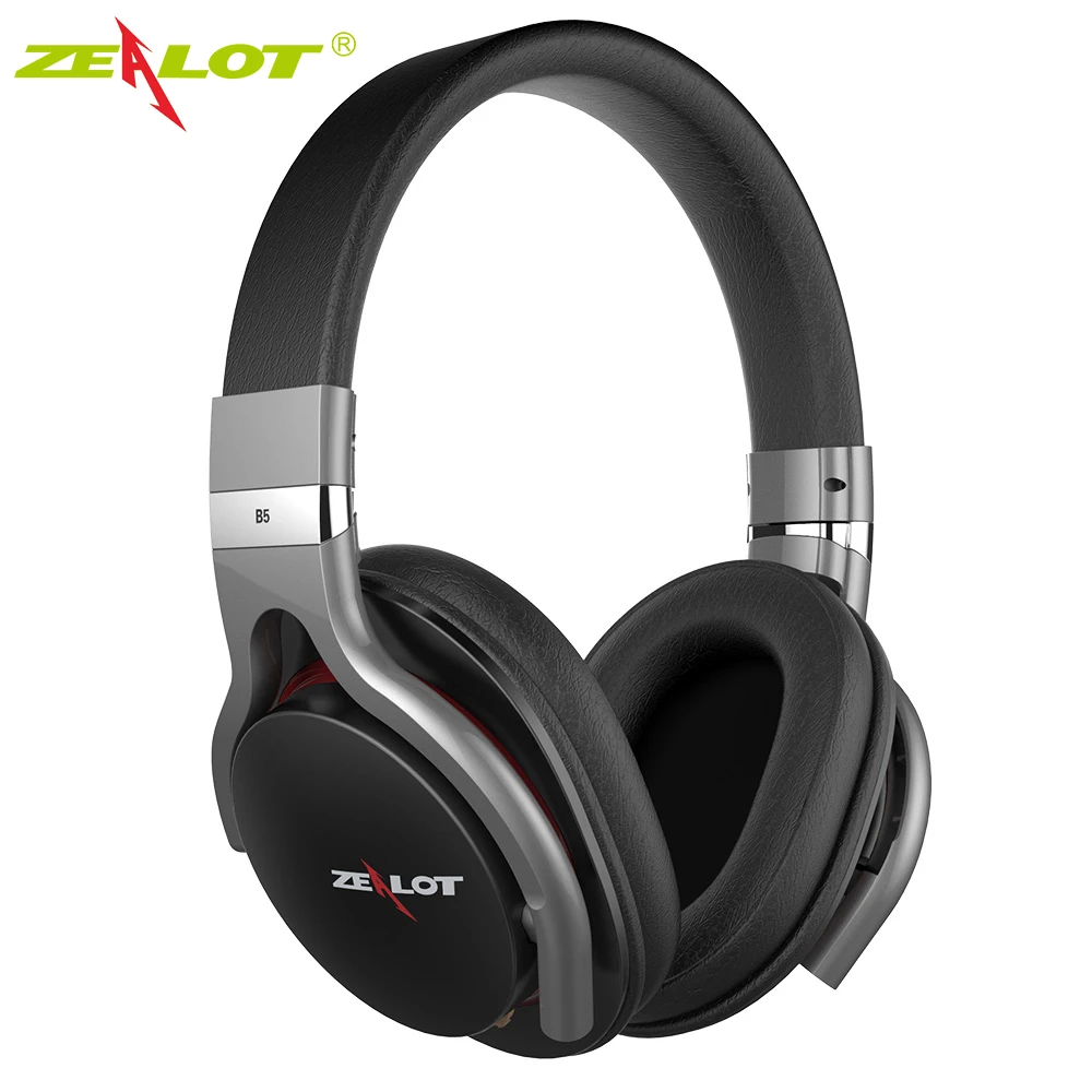ZEALOT B5 беспроводные стерео наушники, гарнитура Bluetooth с микрофоном, Накладные наушники, поддержка TF/SD карт, AUX