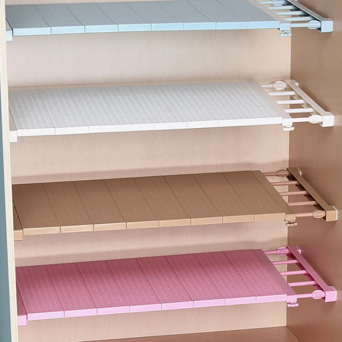 

Plastic Layer/Dividers Adjustable Closet Organizer Storage Shelf Wall Mounted DIY Wardrobe/Clothes/Kitchen Storage Holders Racks