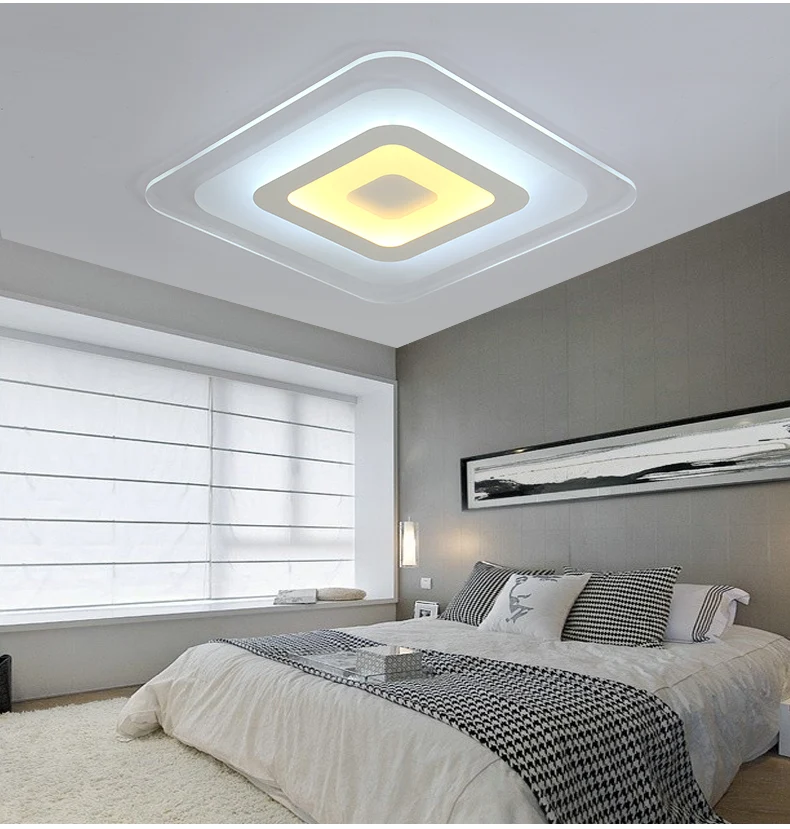 Тонкие потолочные светильники светодиодное прямоугольное освещение для