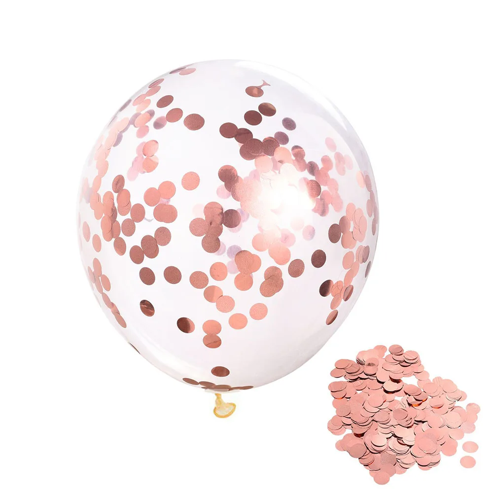 5pc confetti ballon 1m Balloon Sticks Holders Balloons Accessories Balloon Arch Chain Ballons Stand Kit Ring Clips Birthday Party Wedding Decors - Цвет: 5pc confetti ballon
