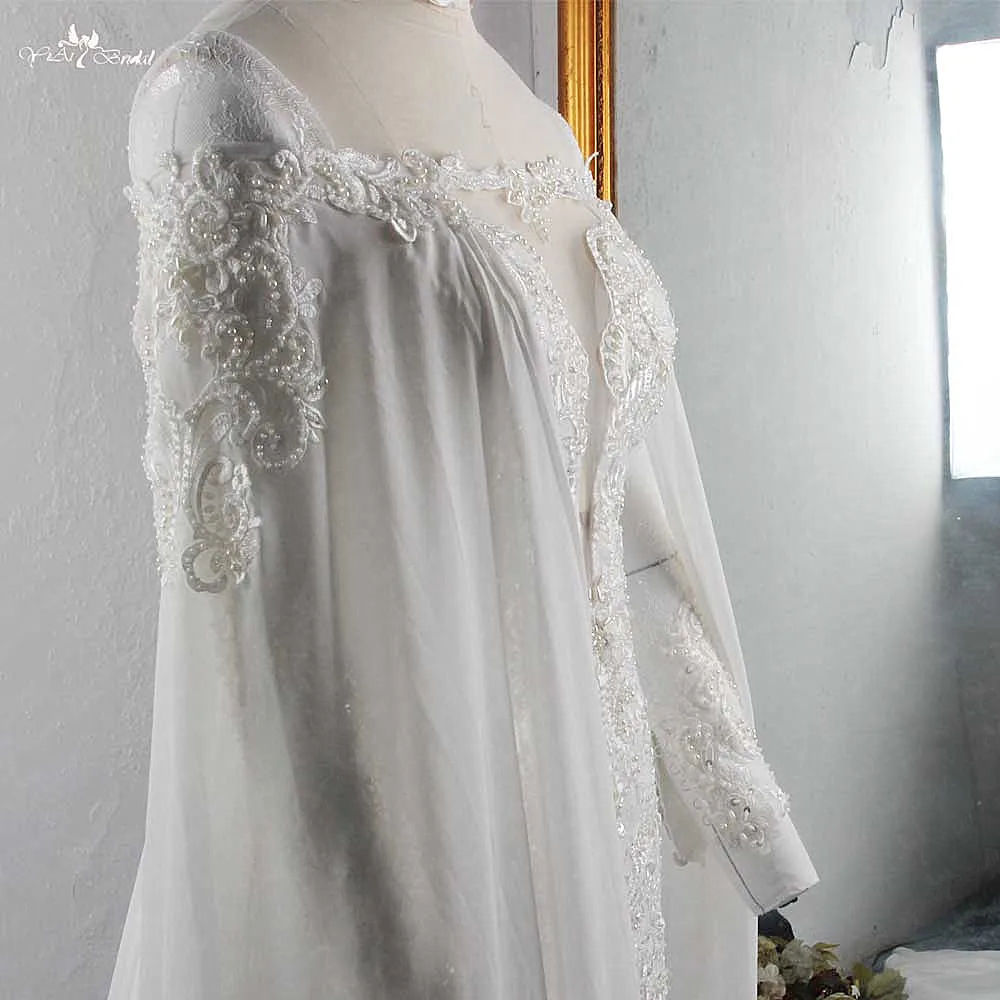 RSW1519 Vestido De Noiva Sereia с накидкой лучшие винтажные кружевные бисерные потрясающие