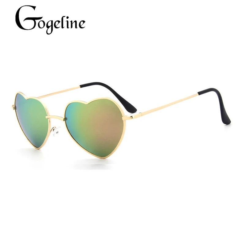 Женские зеркальные солнцезащитные очки Gogeline в металлической оправе модные форме