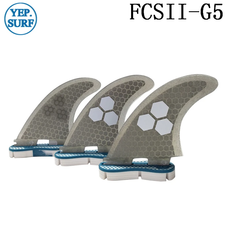 Плавники для серфинга FCS2 G5 Fin сотовый плавник доски серого цвета Серфинг Quilhas