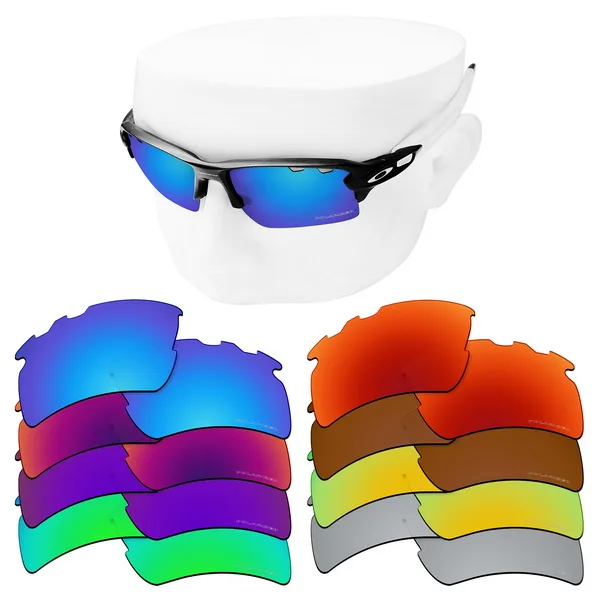 

OOWLIT Anti-Scratch Replacement Lenses for-Oakley Flak 2.0 XL Vented Etched Polarized Sunglasses