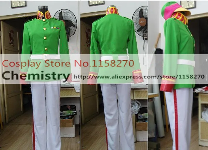 Новый зеленый костюм с подвижным замком хоуля для косплея |
