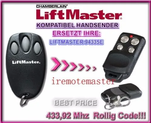 Комплект из 3 предметов Liftmaster Чемберлен 94335E замена двери гаража дистанционный