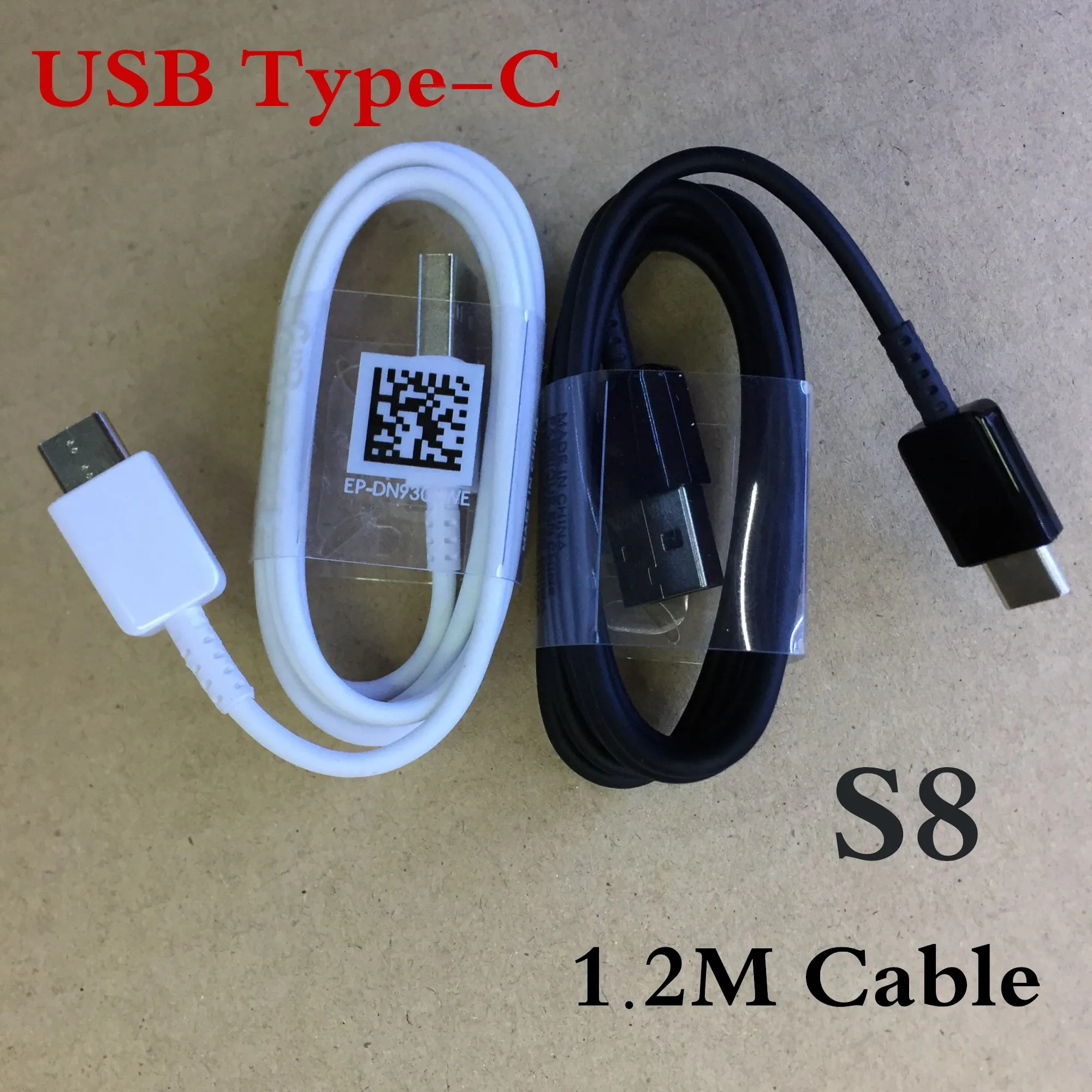 100 шт./лот 100% оригинальный USB кабель типа C 1 2 м 2A для быстрой зарядки Samsung Galaxy s9 S8 note 7