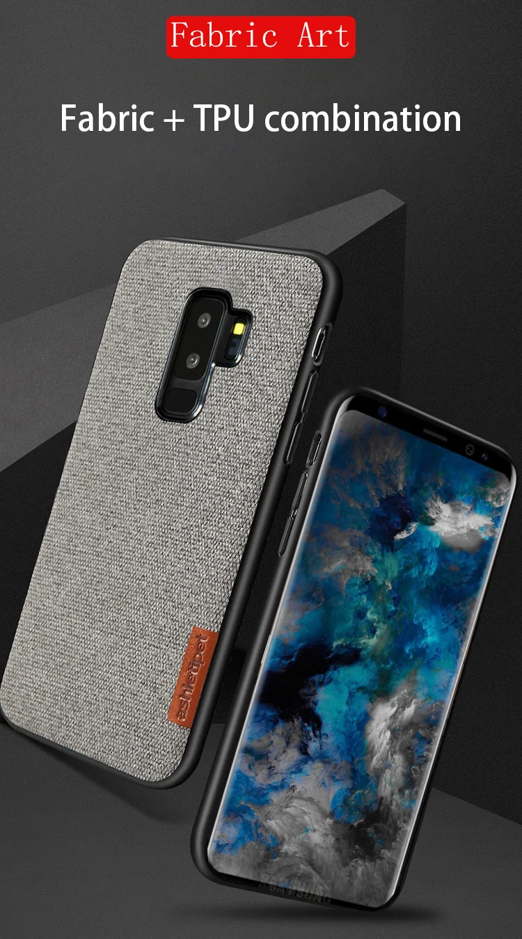 Ультратонкий тканевый силиконовый чехол для samsung Galaxy S9, S8, note 10, A70, A50, A8, Мягкий защитный чехол с текстурой ткани