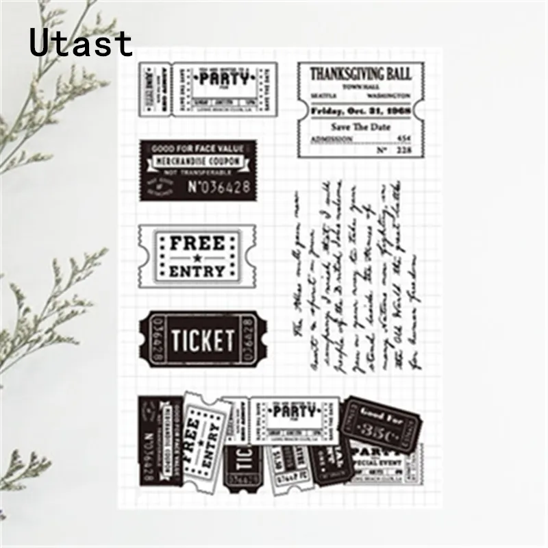 Прозрачные силиконовые штампы/прозрачные резиновые штампы для скрапбукинга