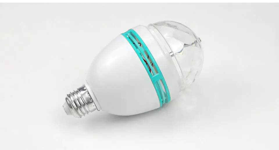 6 Вт полный Цвет E27 светодиодный светильник RGB Авто вращающийся сценический светильник Праздничная лампа AC85V-265V 110V 220V для украшения дома диско вечерние танцевальные