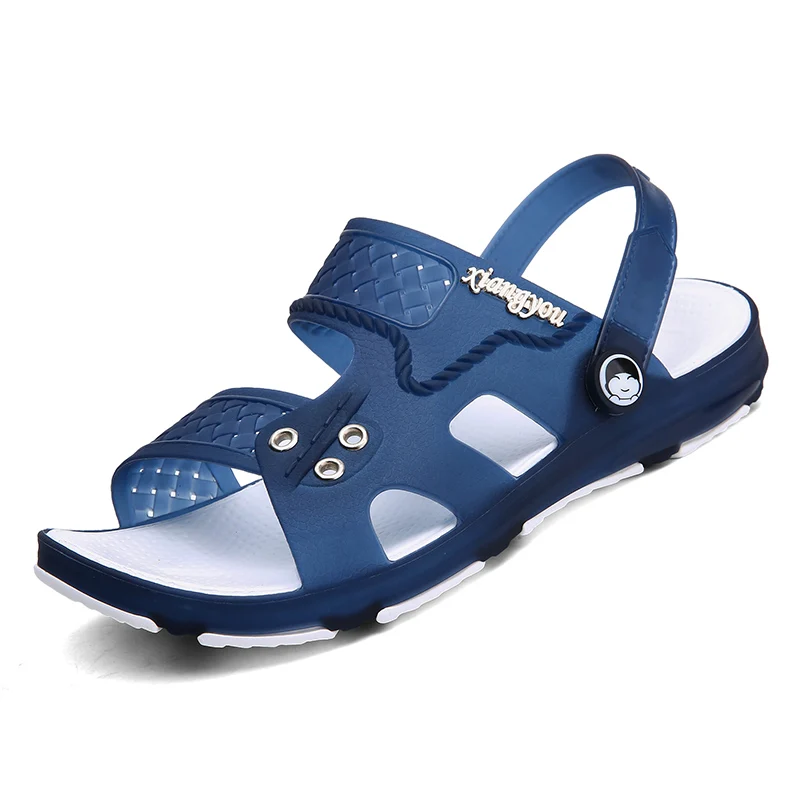 2018 New Men Sneakers Sandals Summer Men's Slippers Leather Shoes Beach Breathable Home Flip-Flops Zapa Croc | Спорт и