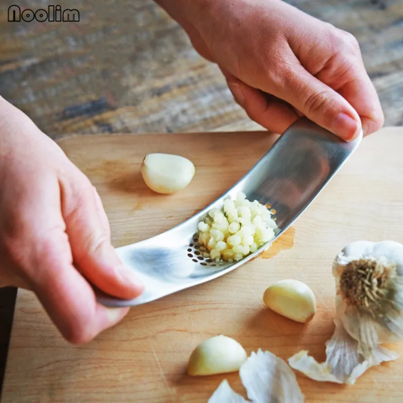 Пресс качалка для чеснока из нержавеющей стали|press crusher|cooking toolsgarlic rocker |