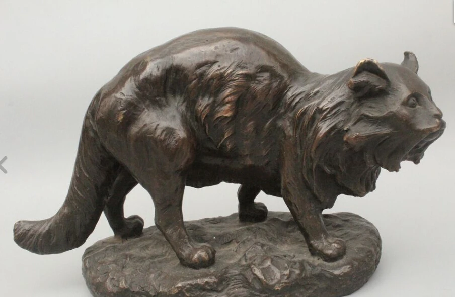 6 &quotЗападный художественный Декор медная бронзовая скульптура персидская кошка