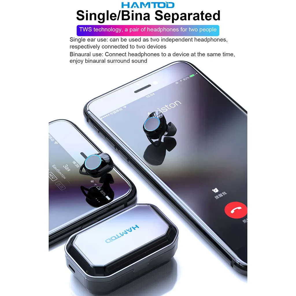VOBERRY Mini True беспроводная гарнитура TWS BT 5 0 IP67 стерео наушники HIFI вход