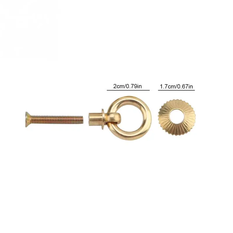 Brass Винтаж 4 шт./упак. мини-просто потяните кольца косметический чехол шкатулка для драгоценностей крепления ручки мебельная фурнитура - Цвет: Brass