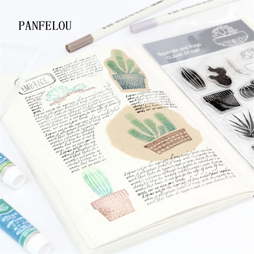 PANFELOU обнимает медведя прозрачные силиконовые резиновые штампы мультфильм для