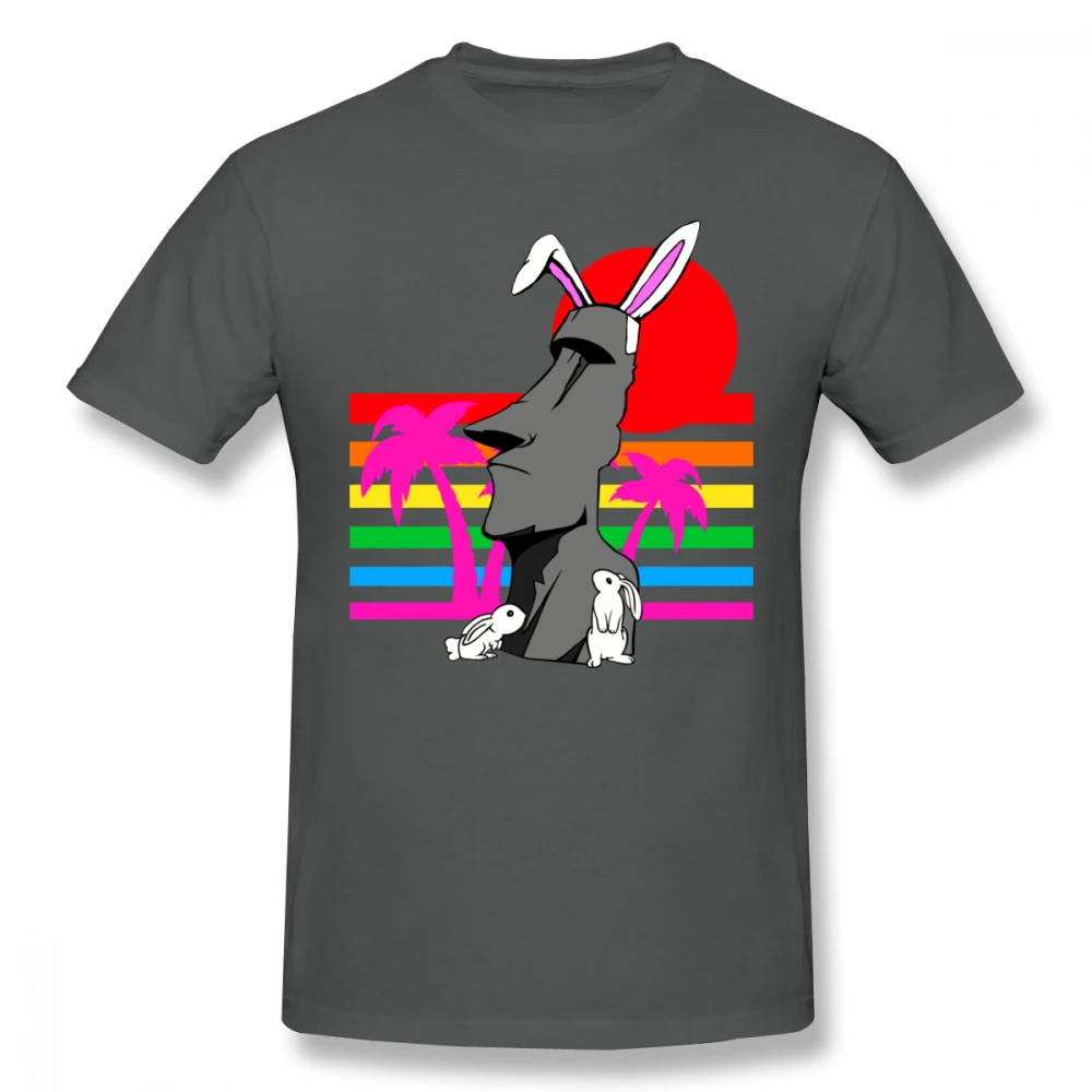 Easter Island Mystery Vaporwave Aesthetic T-shirt For Men Plus Size Custom Group Tshirt | Мужская одежда