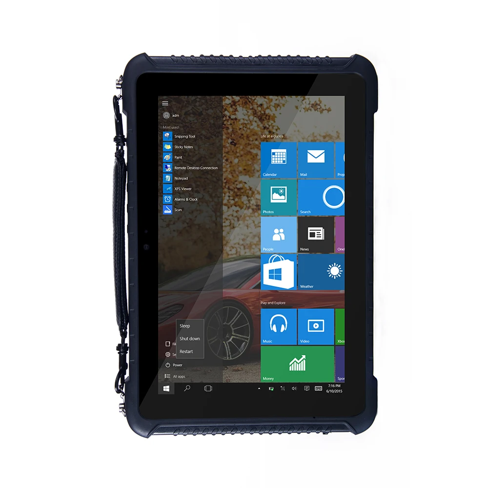 Прочный планшет 10 1 дюйма 2 Гб ОЗУ 32 ПЗУ Windows / Android 5 Intel cherrytrail Z8350 со сканером штрих
