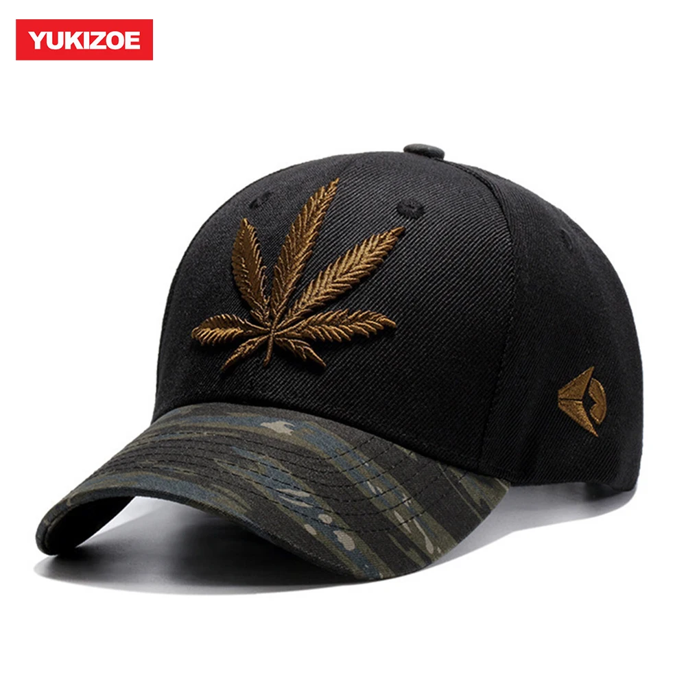Wuke лист конопли Вышивка Спортивная Кепка для прогулок хип хоп Casquette модная