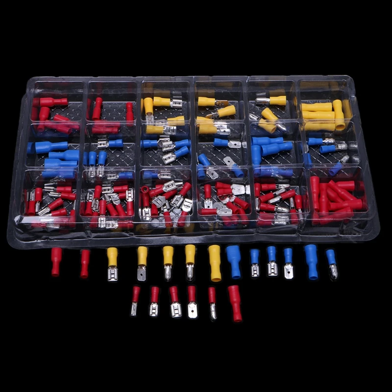 

120Pcs/Set Insulated Electrical Crimp Connector Wire Terminals Assorted Kit