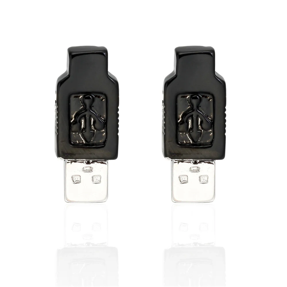 Мужские Запонки Для Манжет MeMolissa новый дизайн запонки из меди черные с USB-разъемом