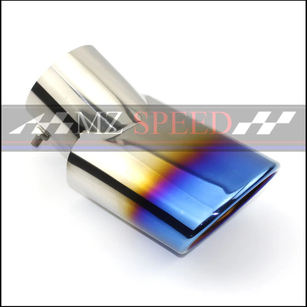 Универсальный хромированный глушитель выхлопной трубы из нержавеющей стали для