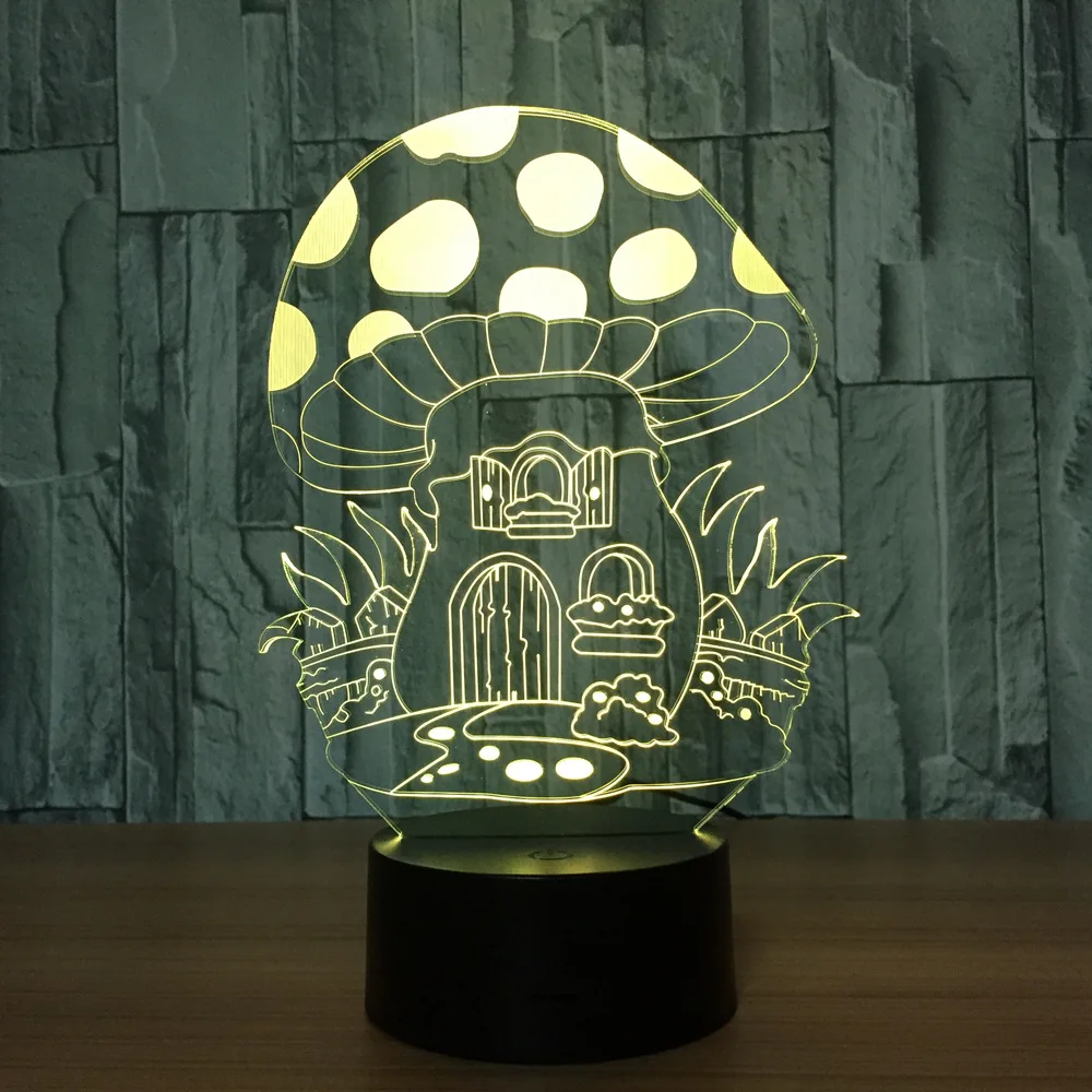 3D настольная лампа современный светильник с сенсорным выключателем и