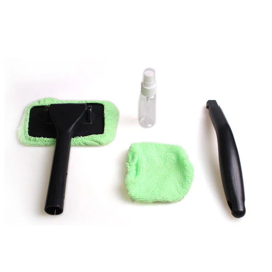 1Set auto care Microfiber Windshield Clean Car Auto Wiper Cleaner Glass Window Tool Brush Kit+1PC Water Sprayer Duster | Автомобили и