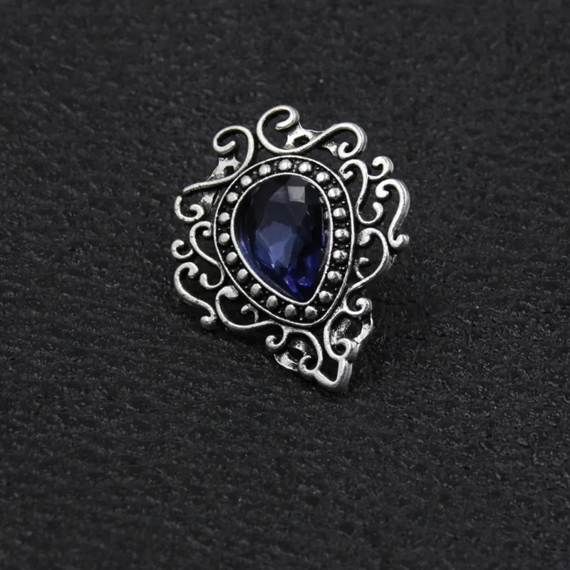 Романтический Падение Форма Брошь Pin Античная Кристалл Rhinestone Металла Старинные