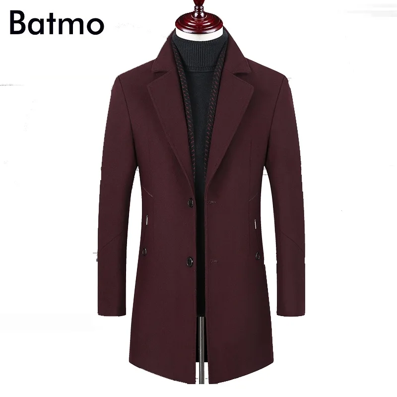 BATMO 2021 Новое поступление зимние высокого качества шерсть уплотненный Тренч