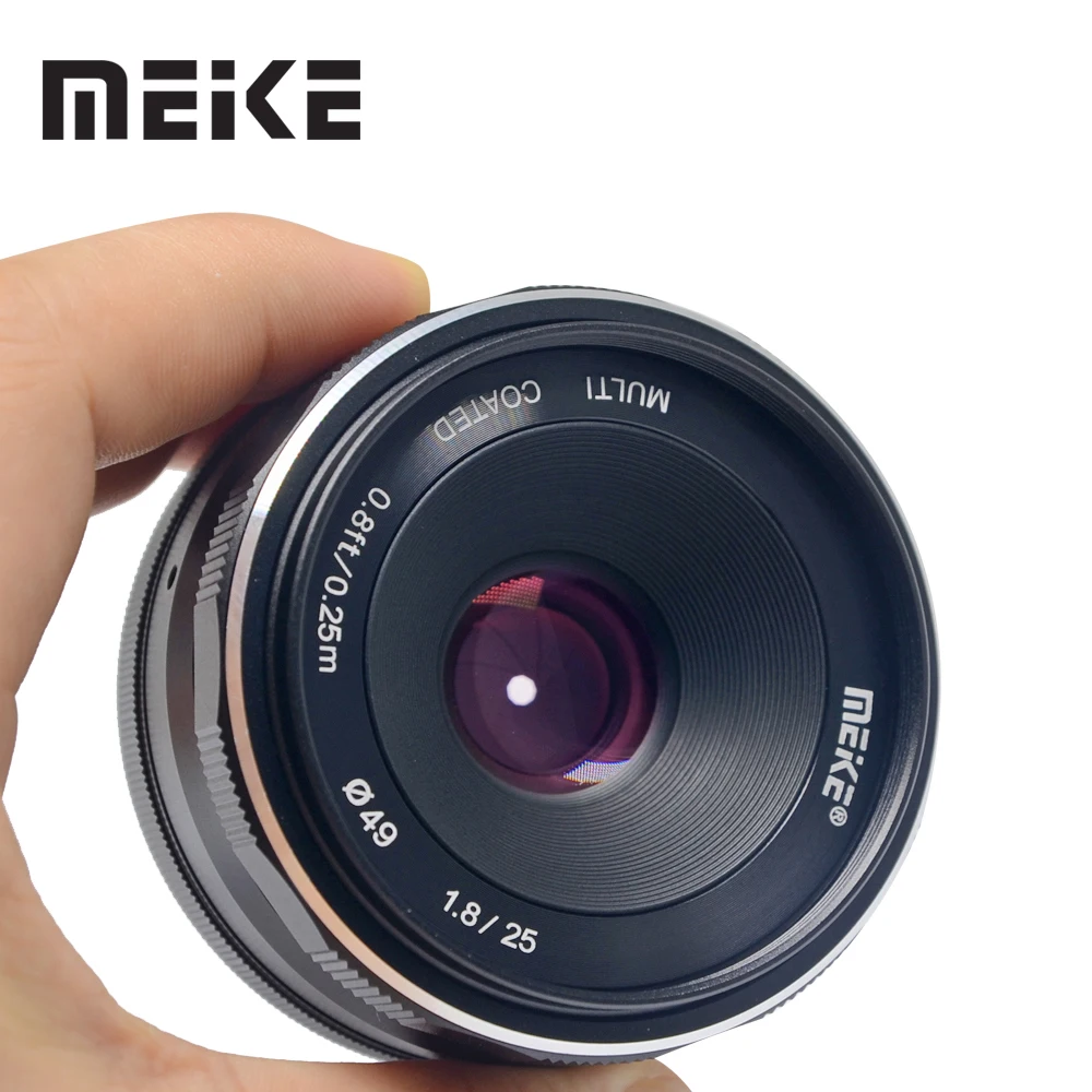 Meike 25 мм f1.8 APS C с ручными настройками для видеосъемки цифровой фотокамеры Fuji X