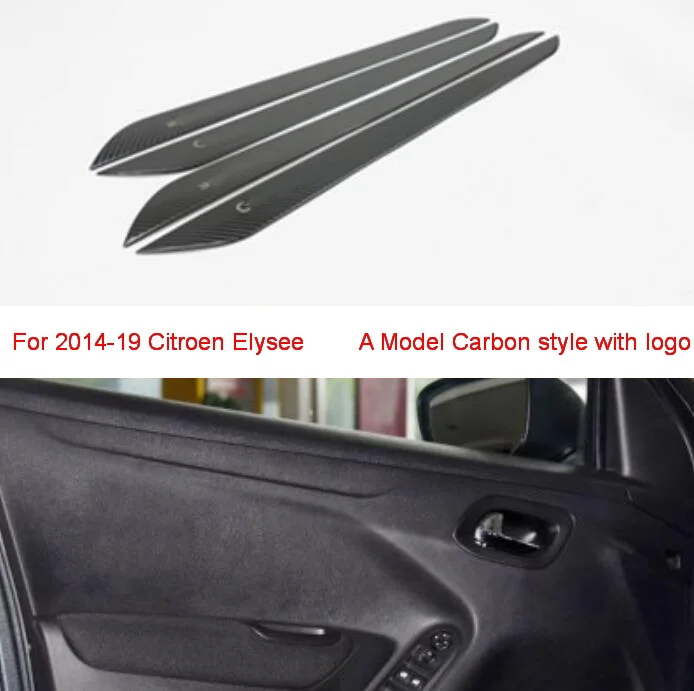 Tonlinker накладки на межкомнатные двери для Citroen C-Elysee/peugeot 301-19 автомобильный Стайлинг 4 шт. наклейки из нержавеющей стали