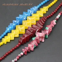 4 colors fashion women natural stone round beads necklace pendants 6mm jades chalcedony chain 10 20mm diy jewelry 18inch b3392