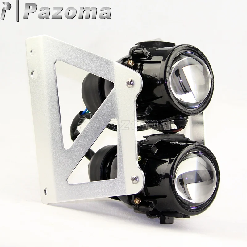 Двухслойные фары для мотоцикла Головной фонарь мотоциклов Suzuki Yamaha Honda Kawasaki Sachs