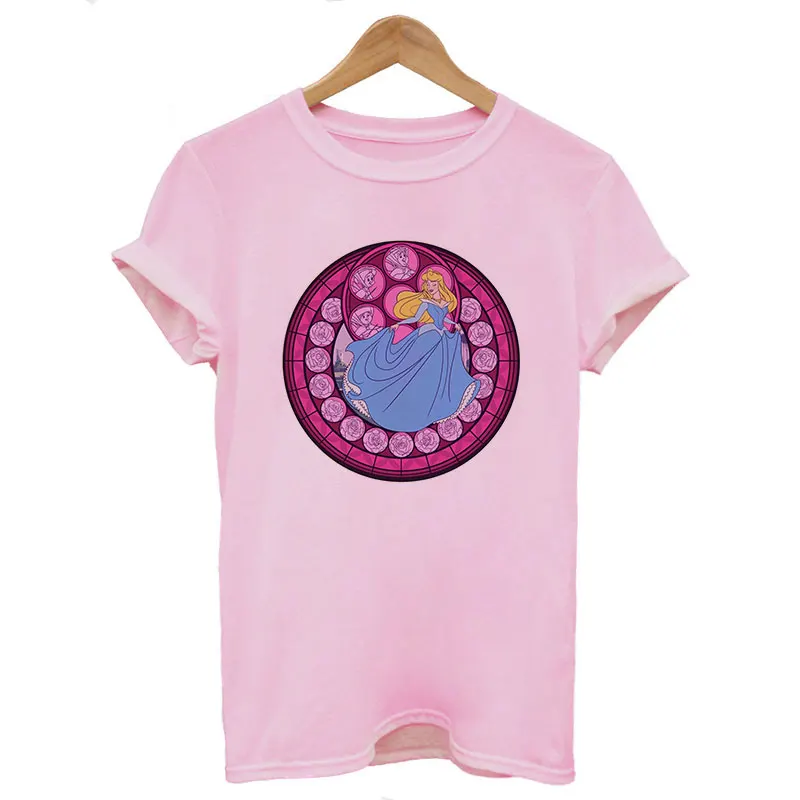 НОВАЯ тонкая летняя футболка с рисунком принцессы забавная Эстетическая модная уличная женская